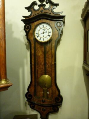 Superb burr Walnut Vienna Regulator Wall Clock
