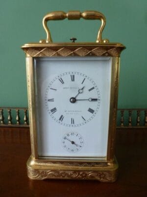 Engraved strike / repeating Carriage clock