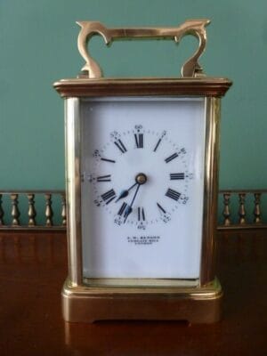 A French Carriage Clock with gilded case